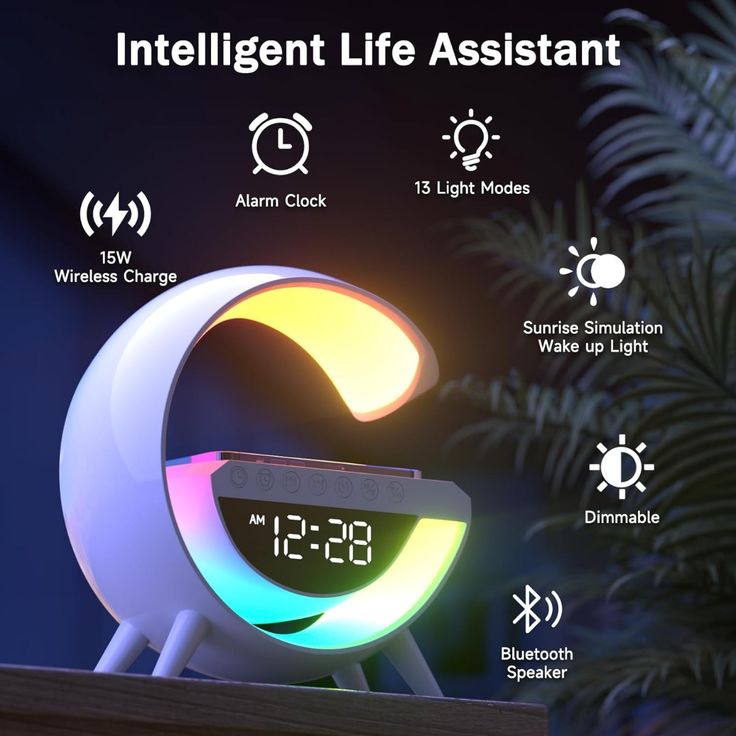 3-in-1 RGB LED Wireless Charging Speaker