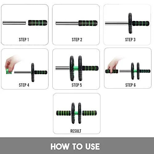 MCP AB Roller/ ABS Carver With Thick Knee Pad For Abdominal Workout 2 wheel