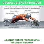 MCP Upgraded 4- Wheel AB Carver Roller With Knee Mat - Abdominal Workout 4 Wheel