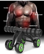 MCP Upgraded 4- Wheel AB Carver Roller With Knee Mat - Abdominal Workout 4 Wheel