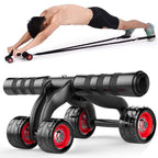 MCP Upgraded 4- Wheel AB Carver Roller With Knee Mat - Abdominal Workout 4 Wheel