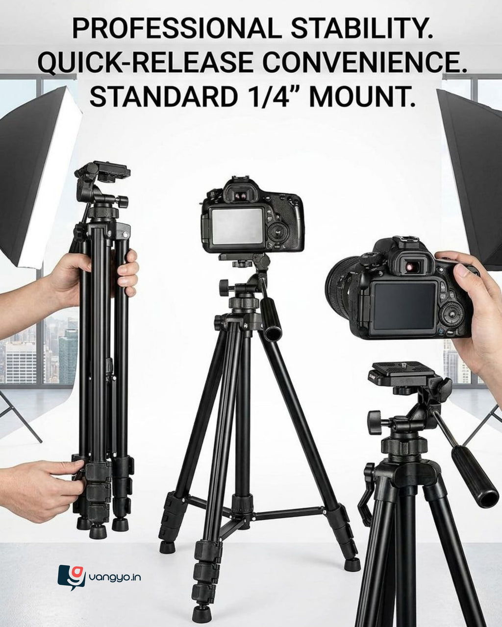 Tripod Stand for Camera & Smartphones with Holder