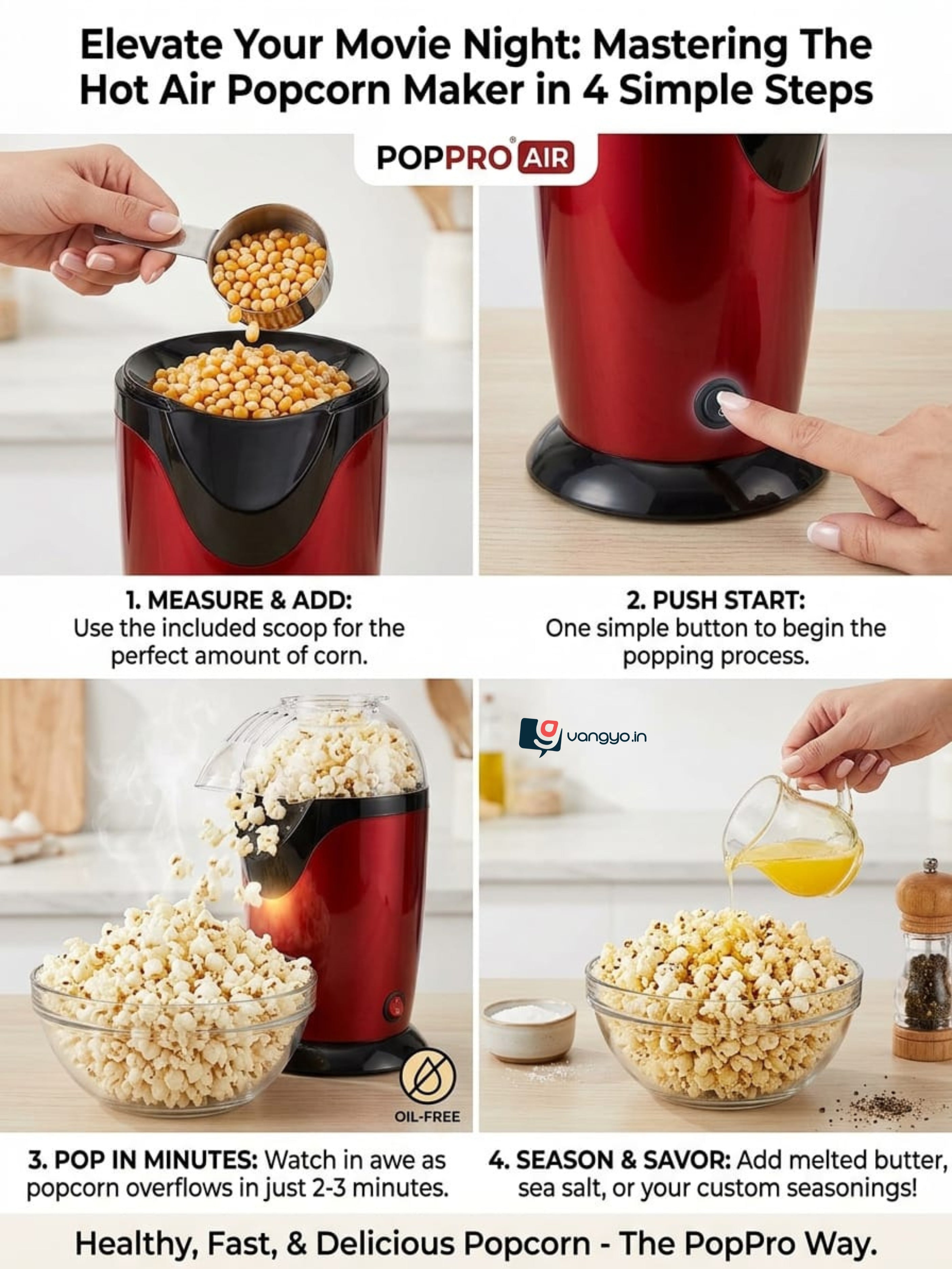 Hot Air Popcorn Maker