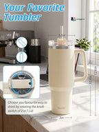 Tumbler With Handle Straw Mug
