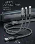 3 in 1 Cloth Data Cable