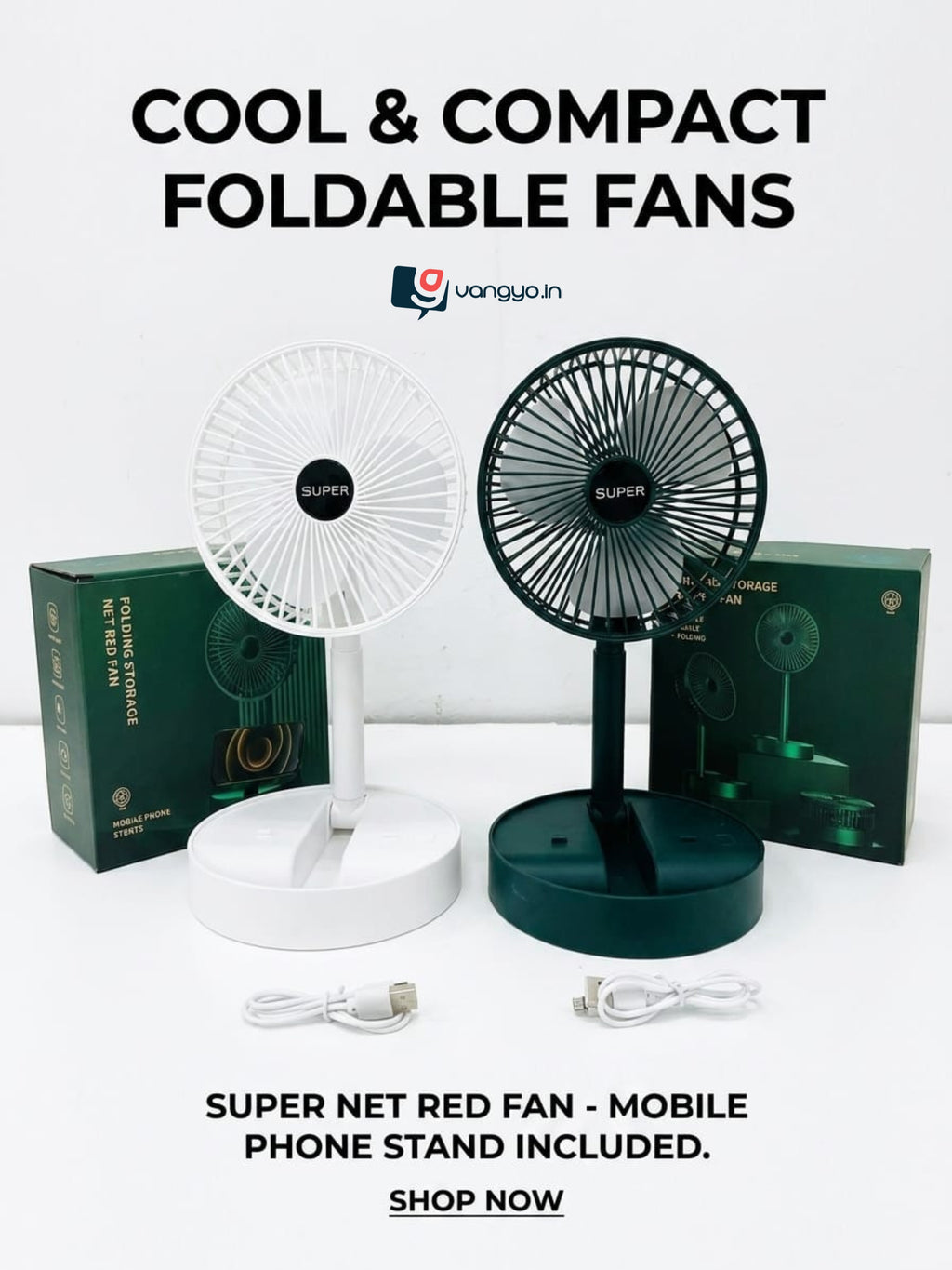 Green Foldable Tabletop Fan