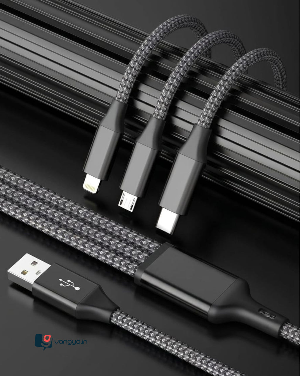 3 in 1 Cloth Data Cable