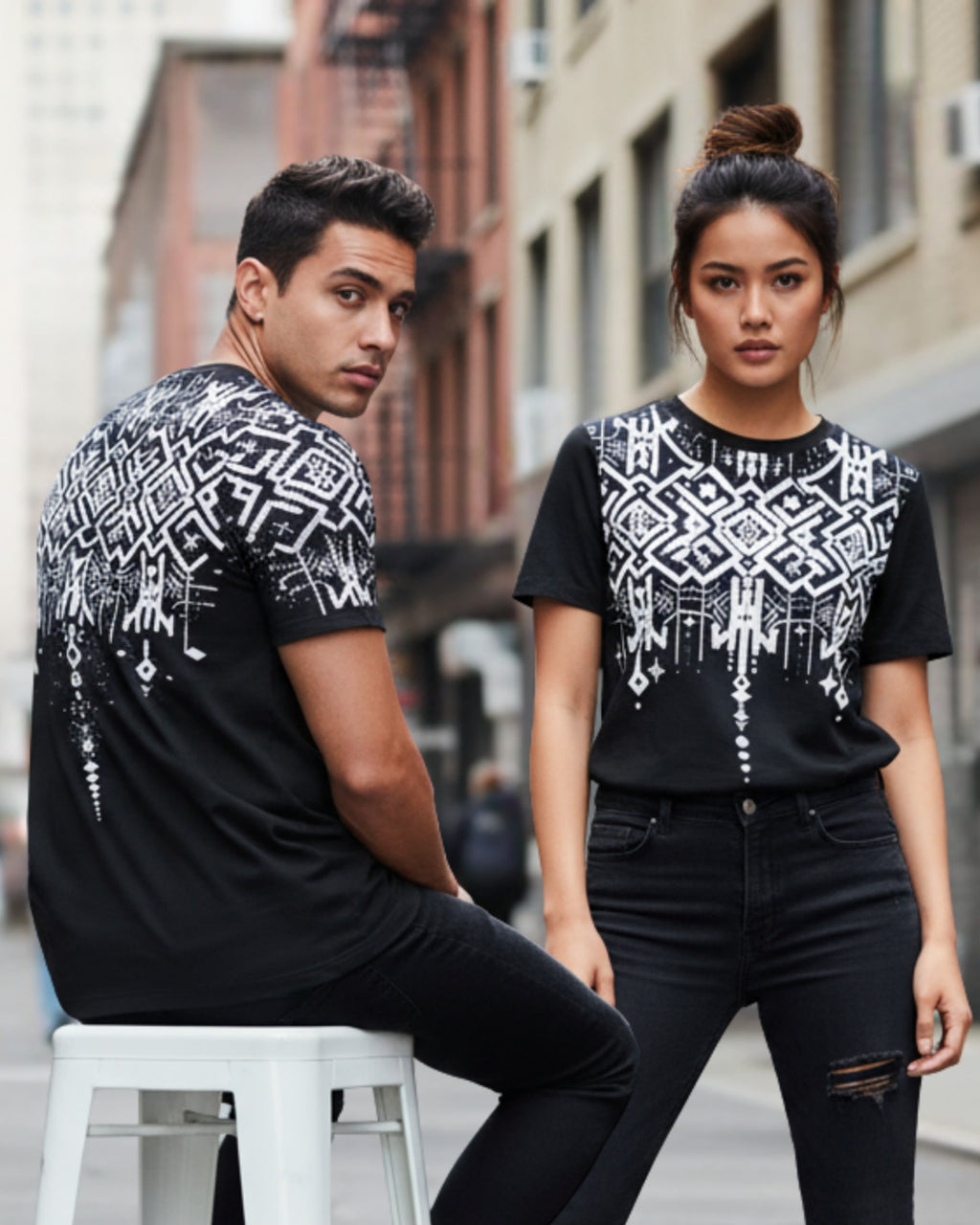Mandala Design Black T Shirts