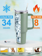 Tumbler With Handle Straw Mug