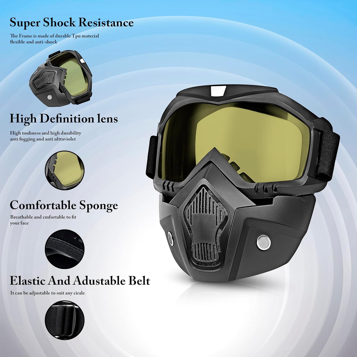 Bike Face mask(Goggle Mask)