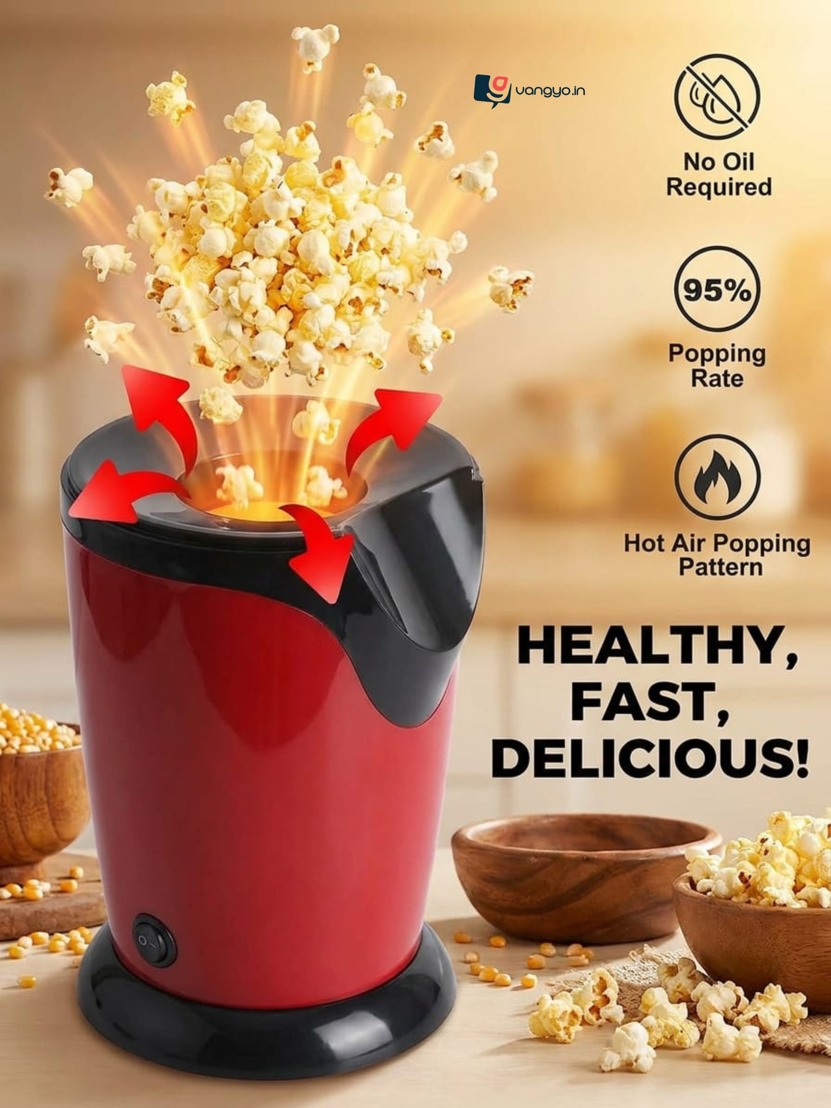 Hot Air Popcorn Maker