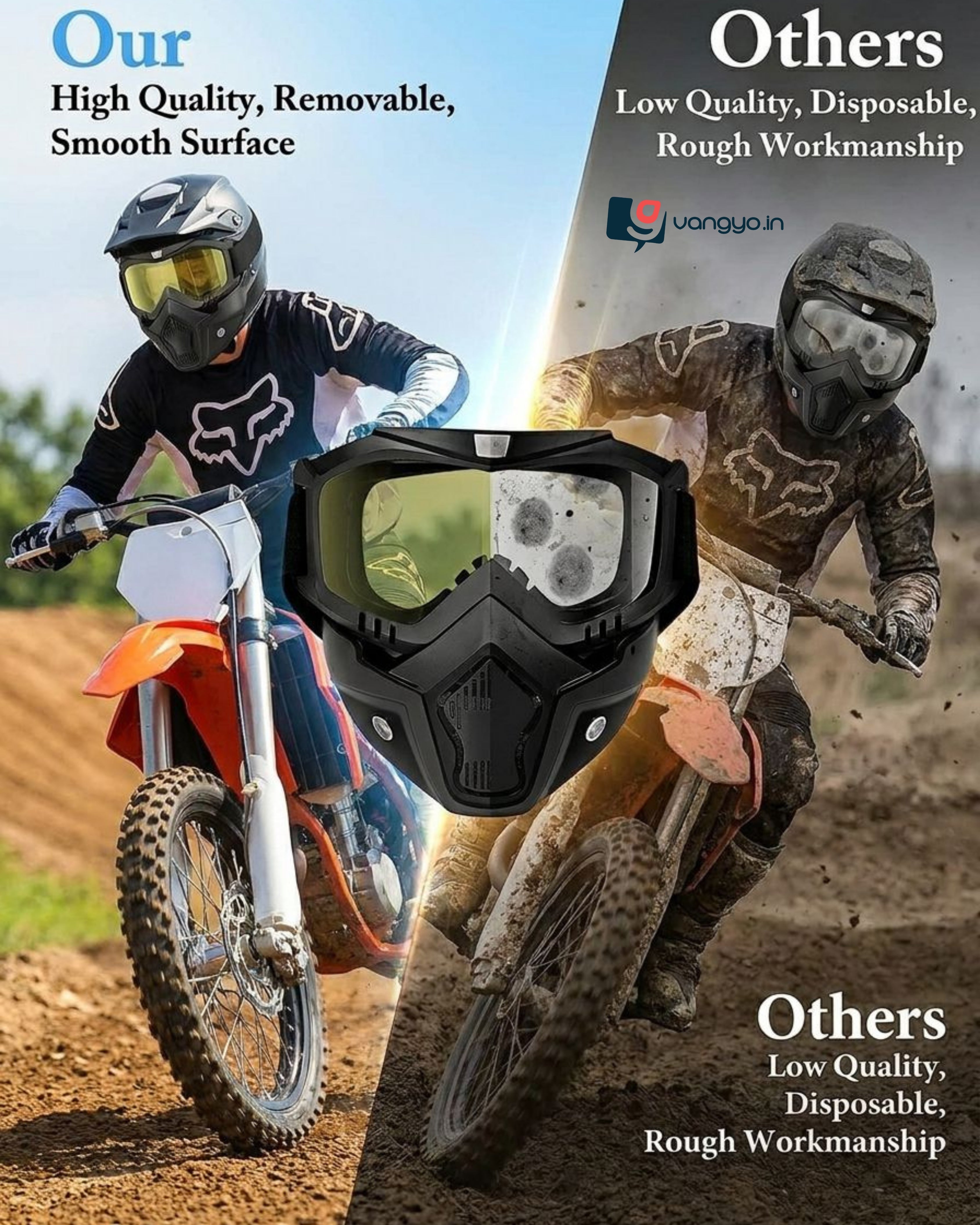 Bike Face Goggle Mask