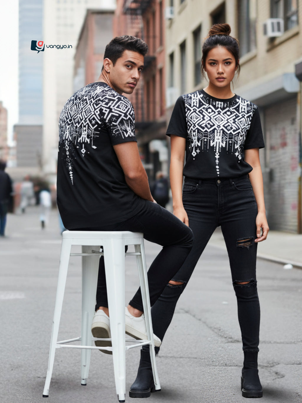 Mandala Design Black T Shirts
