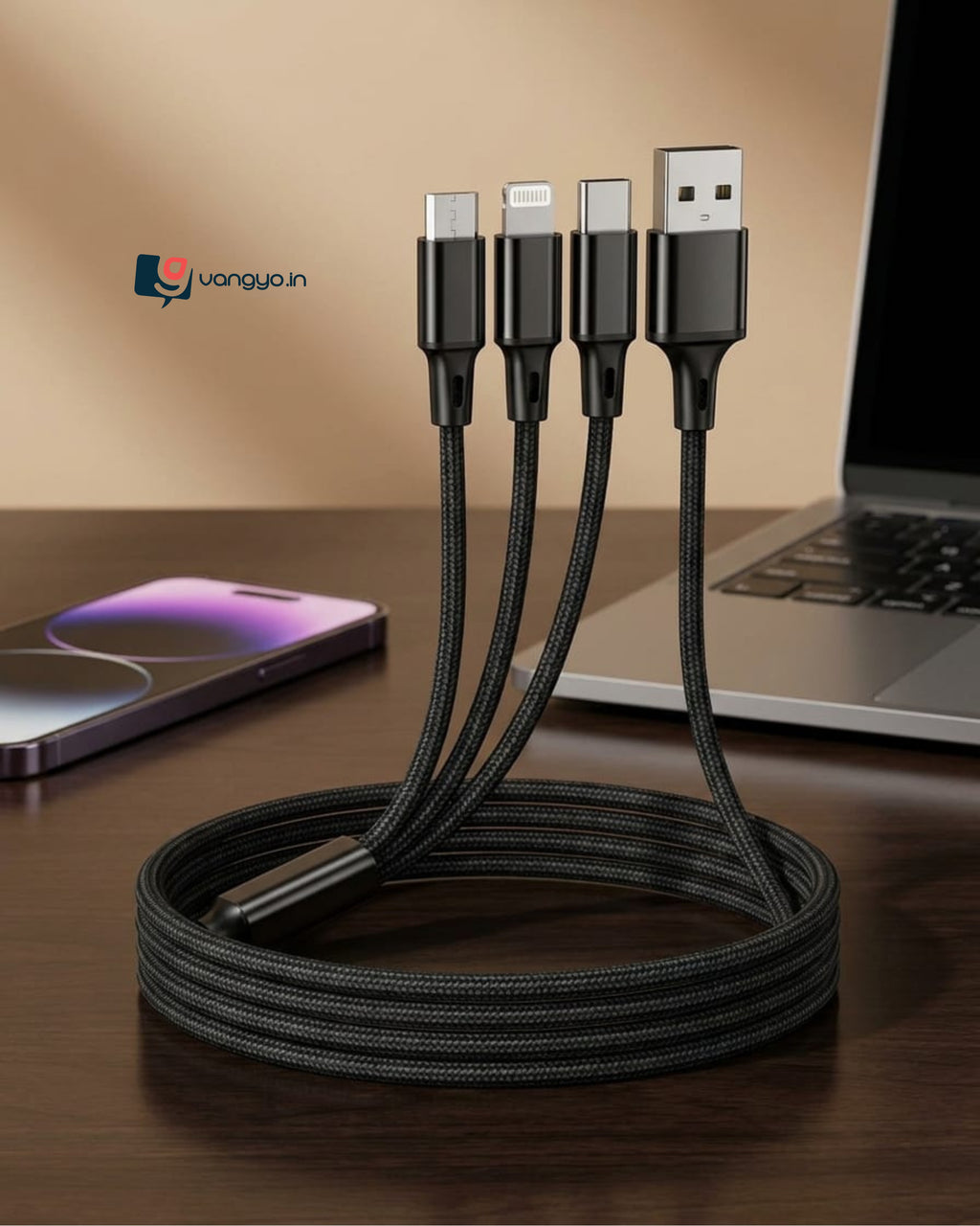3 in 1 Cloth Data Cable