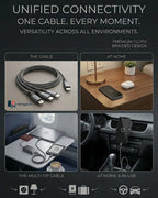 3 in 1 Cloth Data Cable
