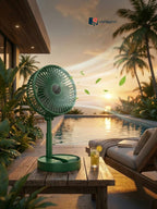 Green Foldable Tabletop Fan